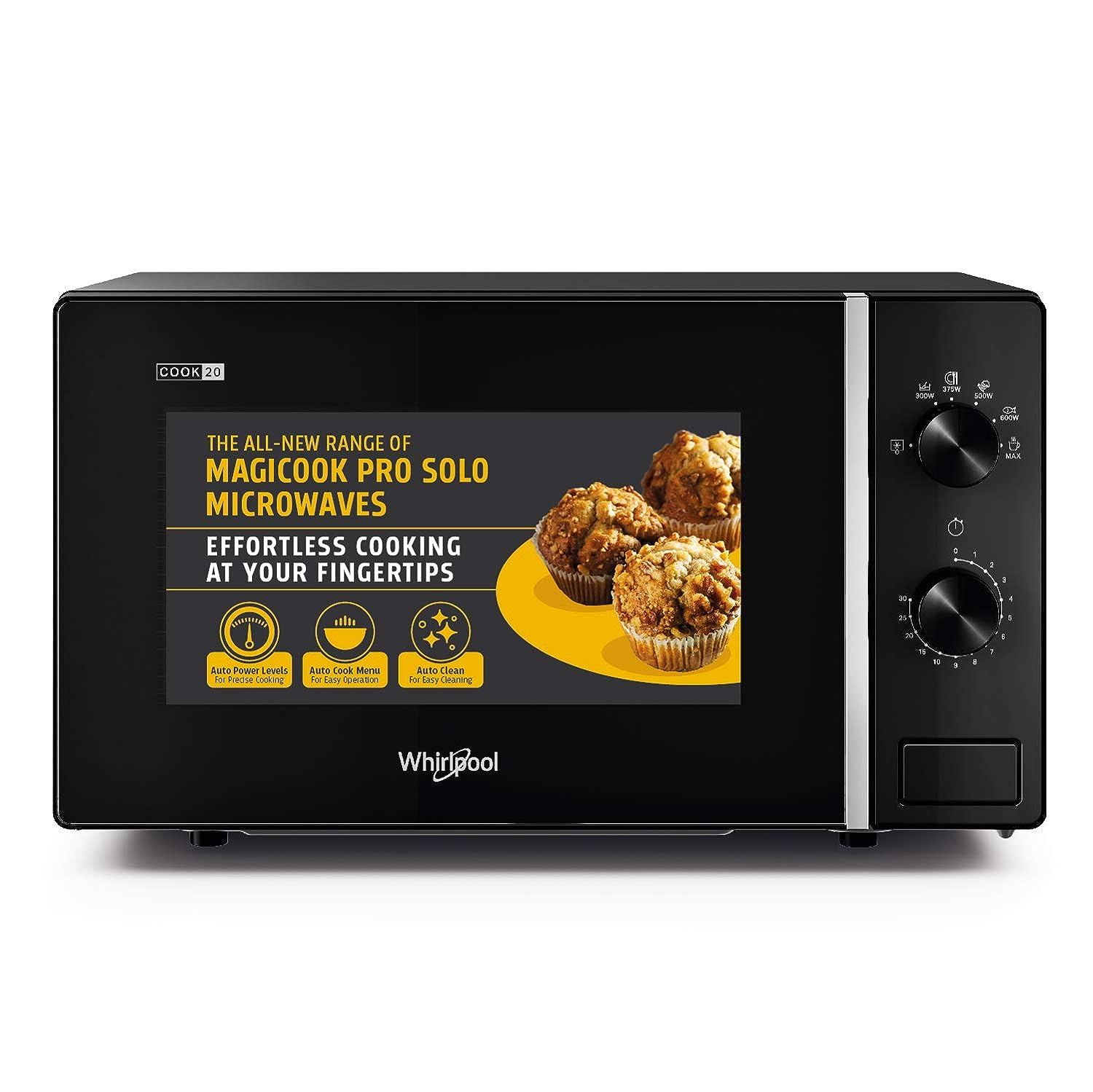Whirlpool Magicook Solo 20L Microwave(Black, 2 Year Warranty)