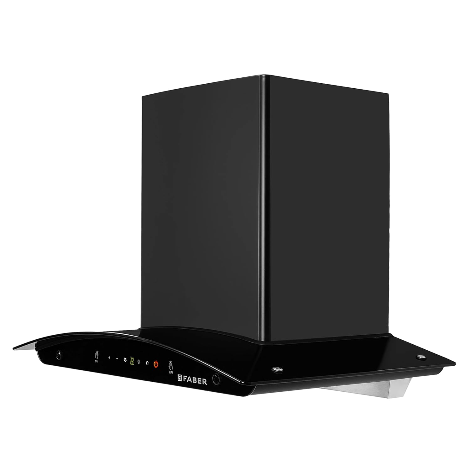 Faber 1500 m³/hr Autoclean Kitchen Chimney (HOOD MYSTIC BLDC FL HC BK 90 CM Filterless technology, Touch & Gesture with Remote control, Black)