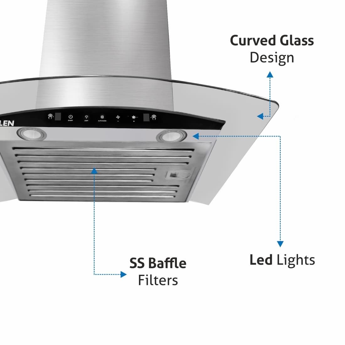 glen 6063 gl 60cm auto clean chimney