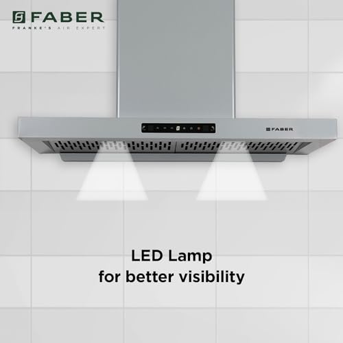 Faber 90cm 1150 m³/hr Autoclean T-Shape Kitchen Chimney | Matt Grey Finish | Filterless | Touch & Gesture Control | 8Yr Warranty on Motor 2Yr Comprehensive by Faber | HOOD GRACY IN HC SC FL L