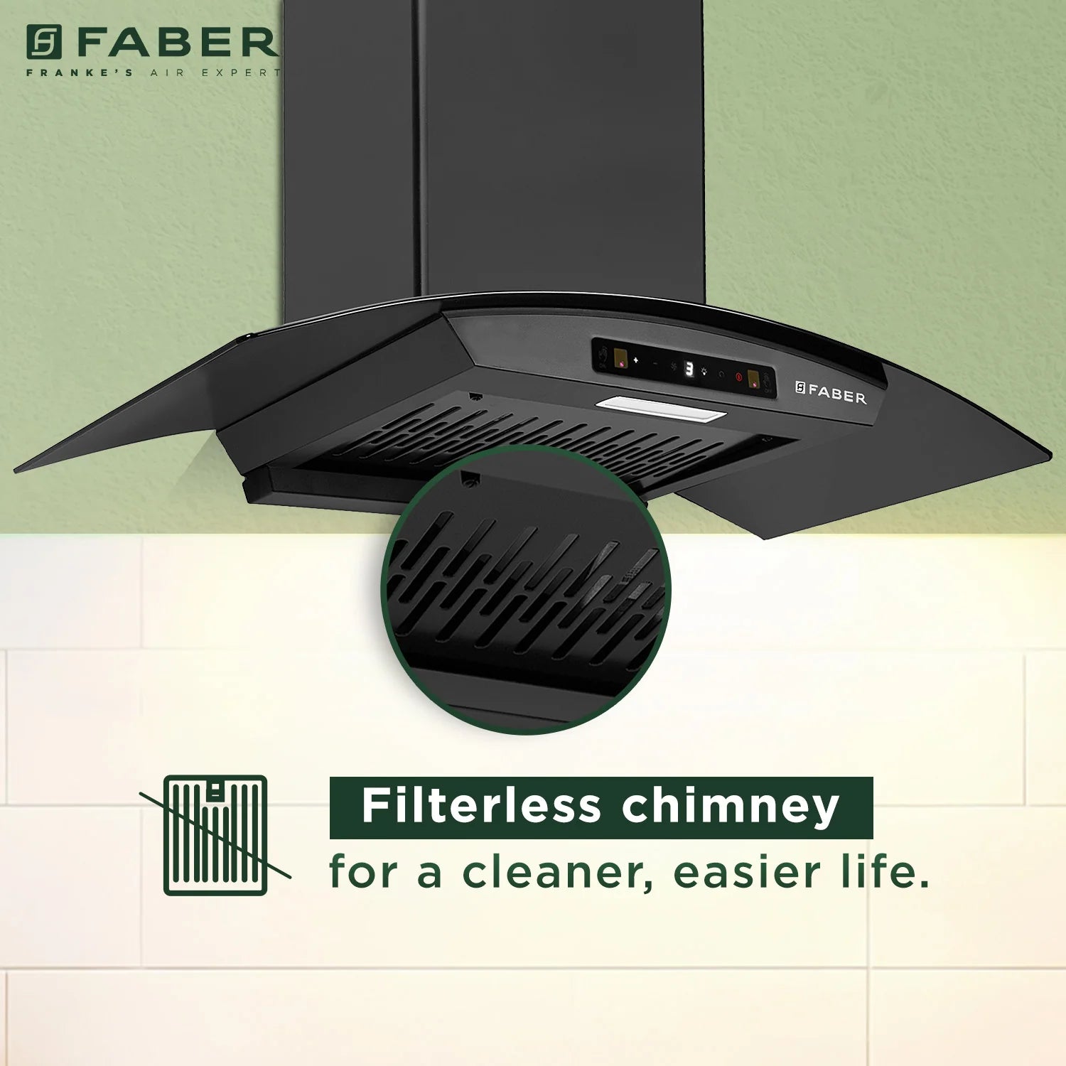 Faber Hood Zeal BLDC HC SC FL BK IN 90 - C: High-Performance Kitchen Exhaust Fan
