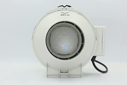 Astberg AF-100P (100mm/4) (198CMH/117CFM) Silent mix flow/Inline fan/Duct fan/Inline duct fan/Exhaust fan/Silent fan