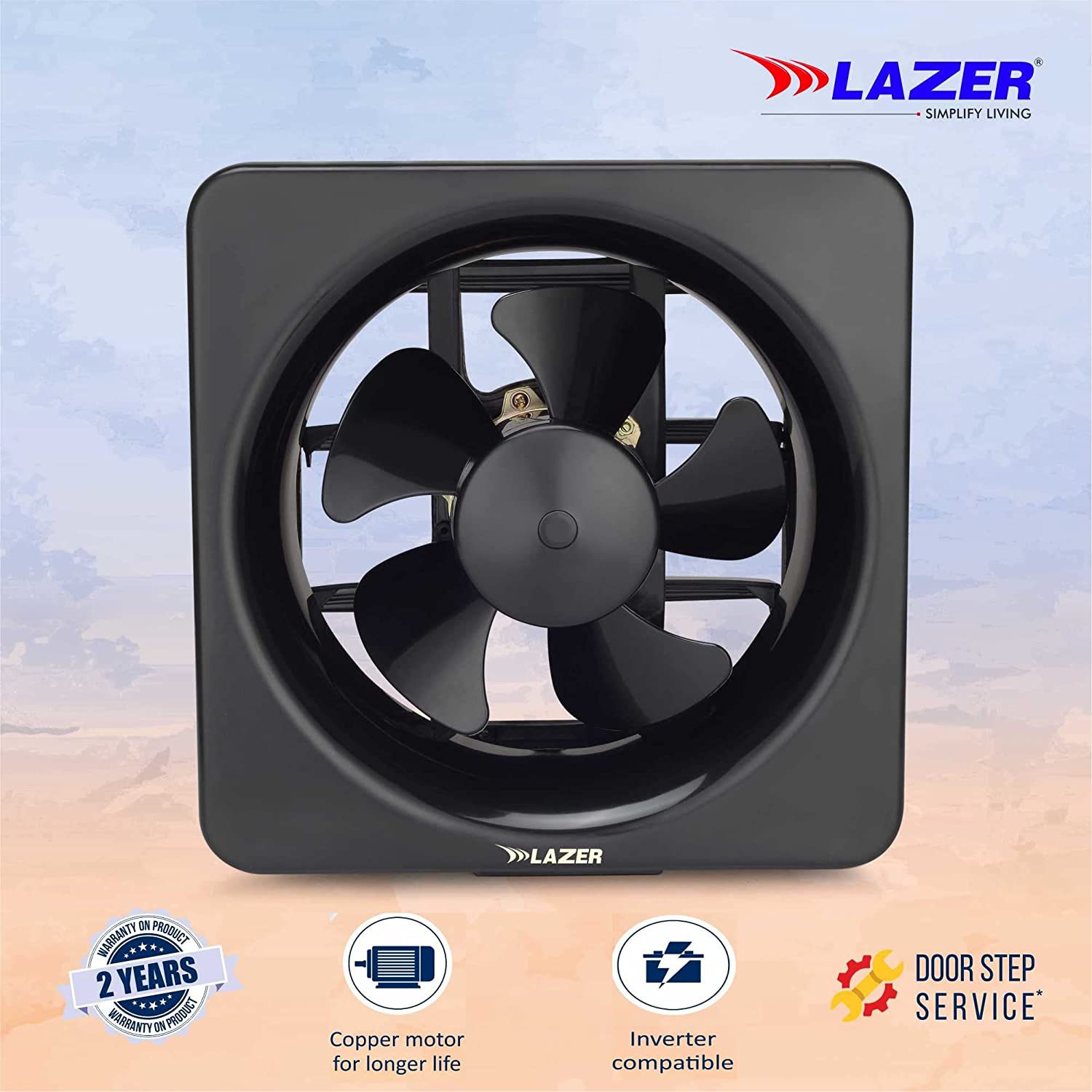 Lazer Exotica 150mm Ventil Air High Speed Exhaust Fan (black)