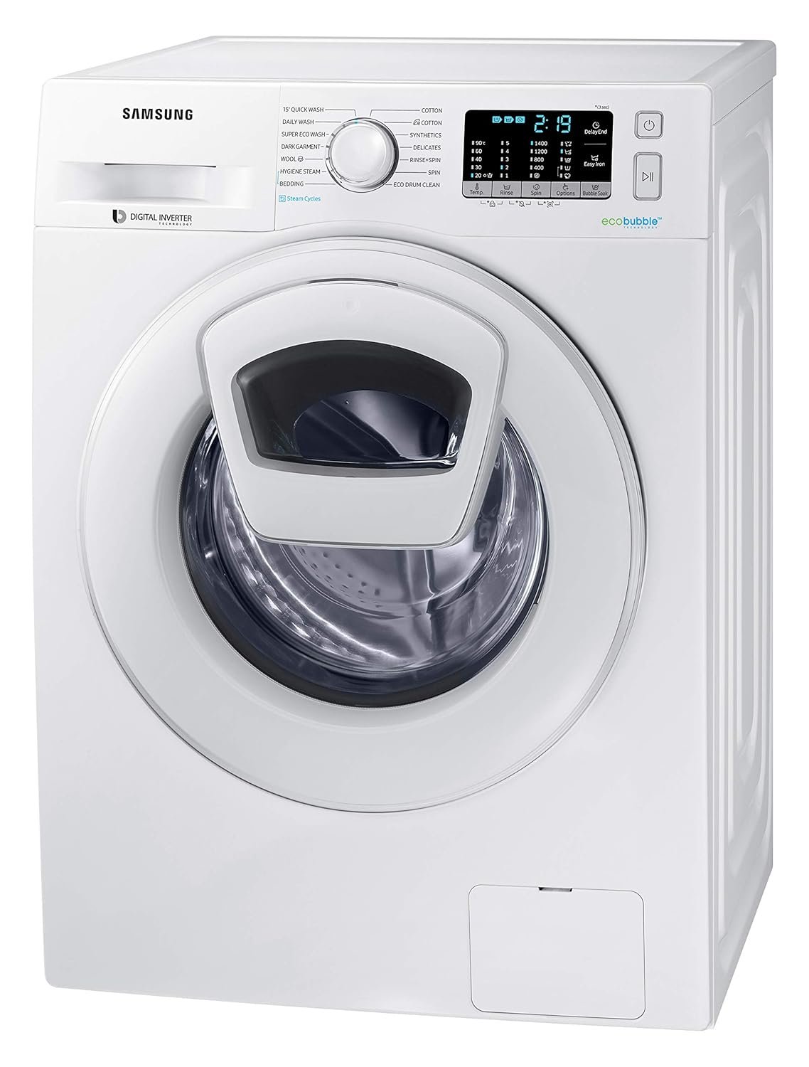 Samsung 8.0 Kg Inverter Front Load Washing Machine (WW81K54E0WW/TL, White) - Fully-Automatic, Energy Efficient