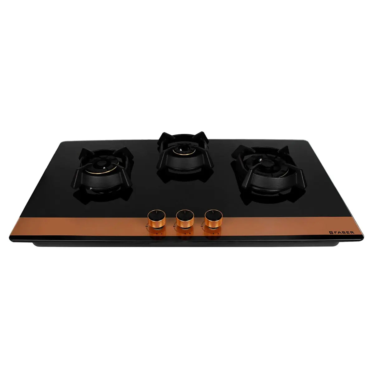 Faber Hobtop Gas Stove 90 cms 3 Brass Burners (Utopia HT903 BR CI AI)