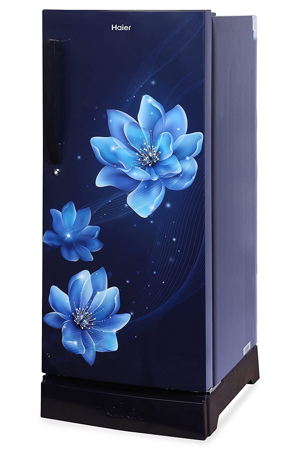 Haier 195L 5 Star with Inverter Direct-Cool Single Door Refrigerator (HED-20FMM -Marine Peony) With Base Drawer