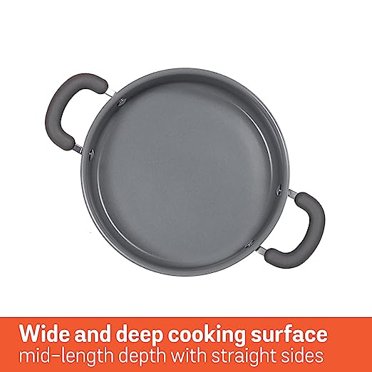 Meyer Anzen Ceramic Coated Covered Sauteuse Induction Pan 11807 24 cm Grey