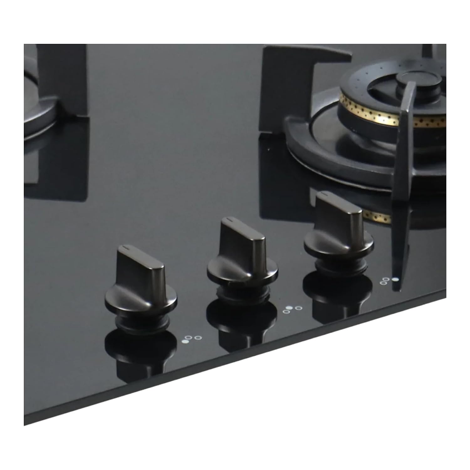 KAFF BZ 783 Built-in Hob | Auto Ignition | 3 Burners | High Efficiency Forged Brass | Black Coating