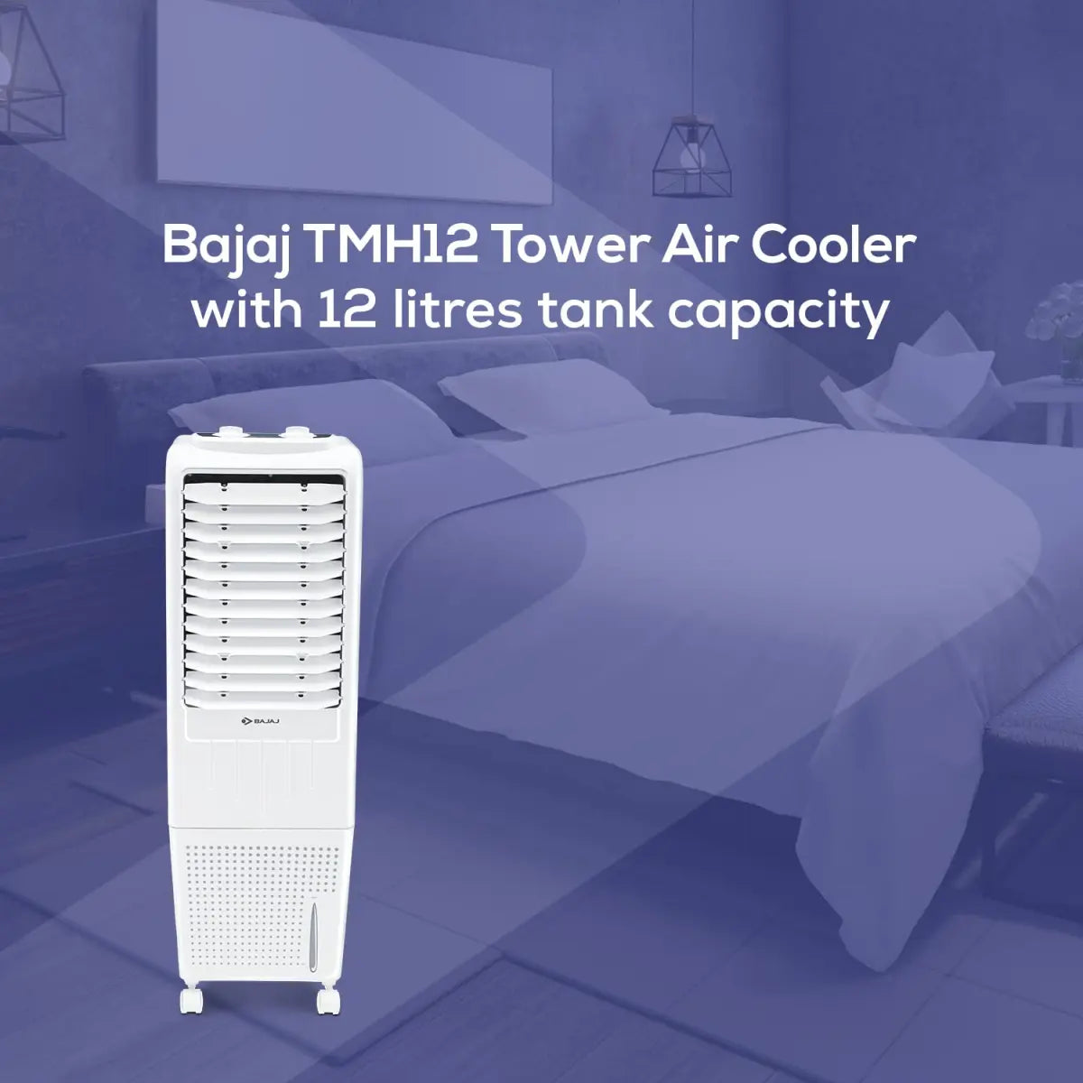 Bajaj TMH12 Tower Air Cooler - 12L White