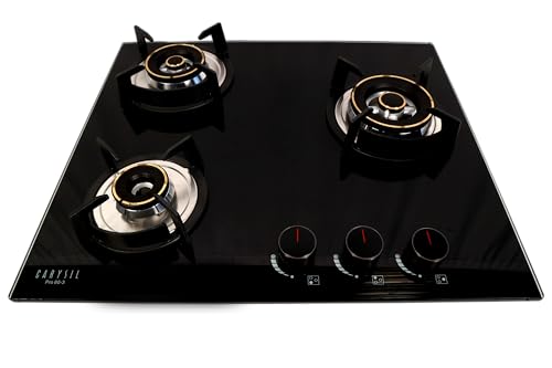 Carysil Pro Series 3 Burner Built in Glass Hob 60 cm