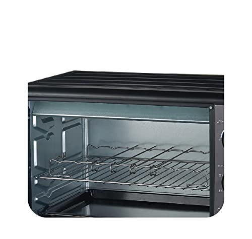 Havells Otg 48Rc Bl|Toughened Double Glass Door|60 Min Timer|Rotisserie|Convection|Inner Lamp|6 Heating Modes|4 Skewer Rods|Enamelled Coated Baking Tray|1800W&2Yr Warranty,48 Liter,1800 Watt,