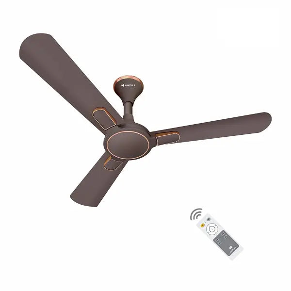 Havells Bianca 1200mm Energy Saving with Remote Control 5 Star Decorative BLDC Ceiling Fan Espresso Brown