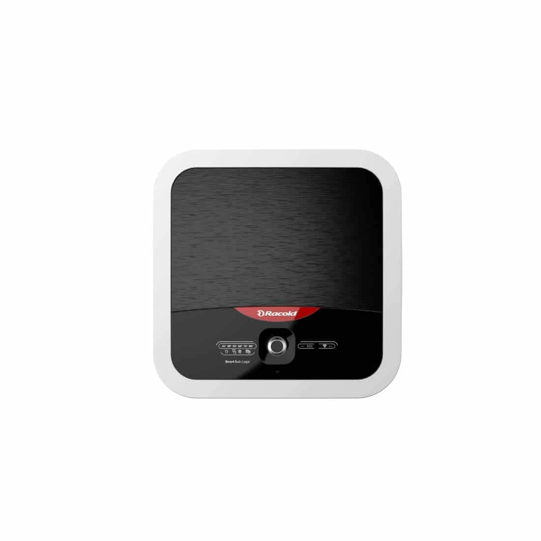 Racold Omnis Lux White body Black Panel Storage 2KW 10 Liter Vertical Water Heater