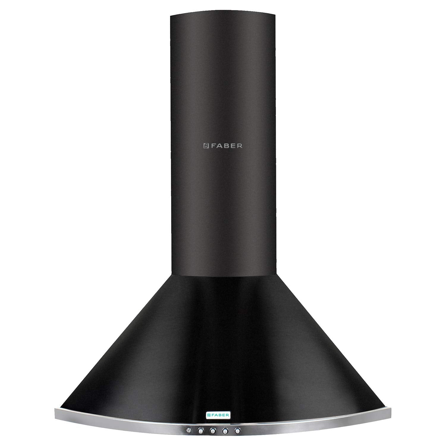 Faber 60 cm 1095 m³/HR Pyramid Kitchen Chimney (HOOD TENDER 3D BK T2S2 LTW 60, 2 Baffle Filters, Black)