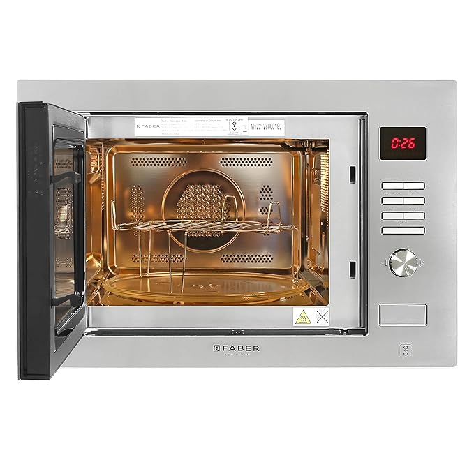 Faber 32L Built-In Microwave Oven || 10 Auto Cook Menus || Grill, Convection, Defrost & Combination Cooking || 1 Yr Warranty || Energy Efficient || FBIMWO 32L CGS