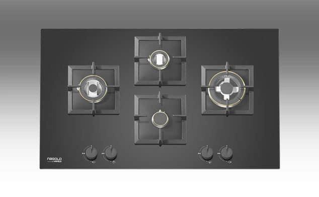 Hafele ORO 90-4 Supernova Powerful Brass Burner Gas Hob, Stove with Auto Ignition, 4 Burners with Flame Failure Safety Device - 90 cm