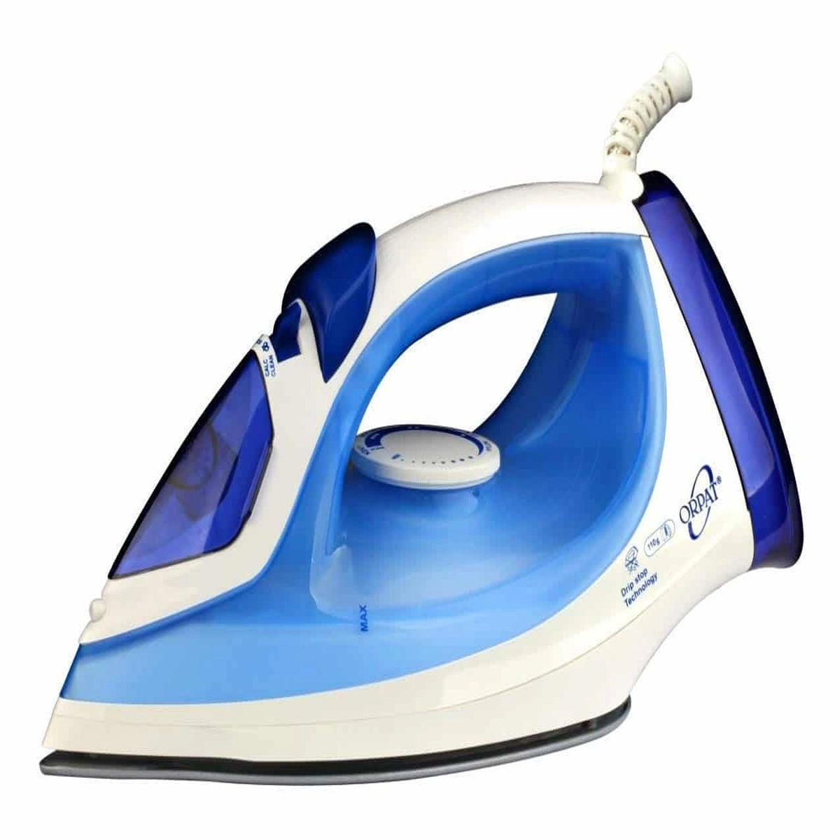 Orpat OEI-707 Plastic Steam Iron (298Lx125Wx155H mm, White)