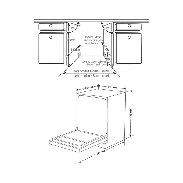 DW (SITG)- Built in Dishwasher with Rapid Wash & Salt Container for Water Softener