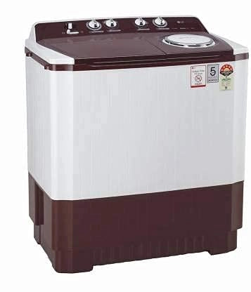 LG P1040SRAZ Wash 10Kg and Spin 6.5Kg, 5 Star, Rust Free Body, Roller Jet Pulsator, Wind Jet Dry, Color: Burgundy