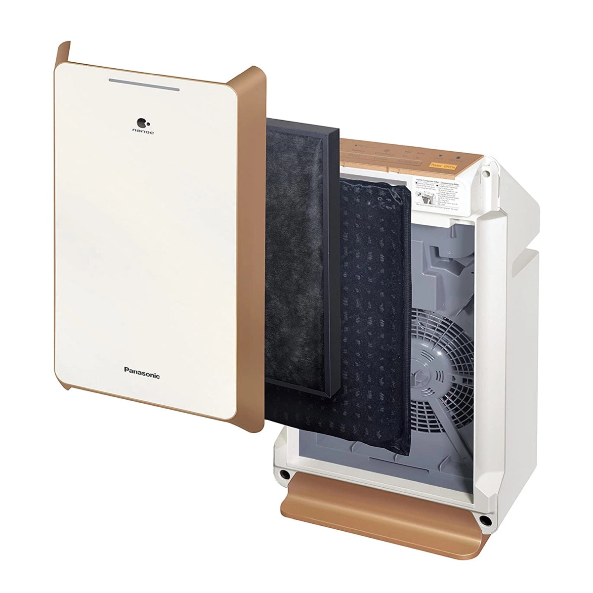 Panasonic F-PXM55AND 11-Watt Air Purifier (White/Gold)