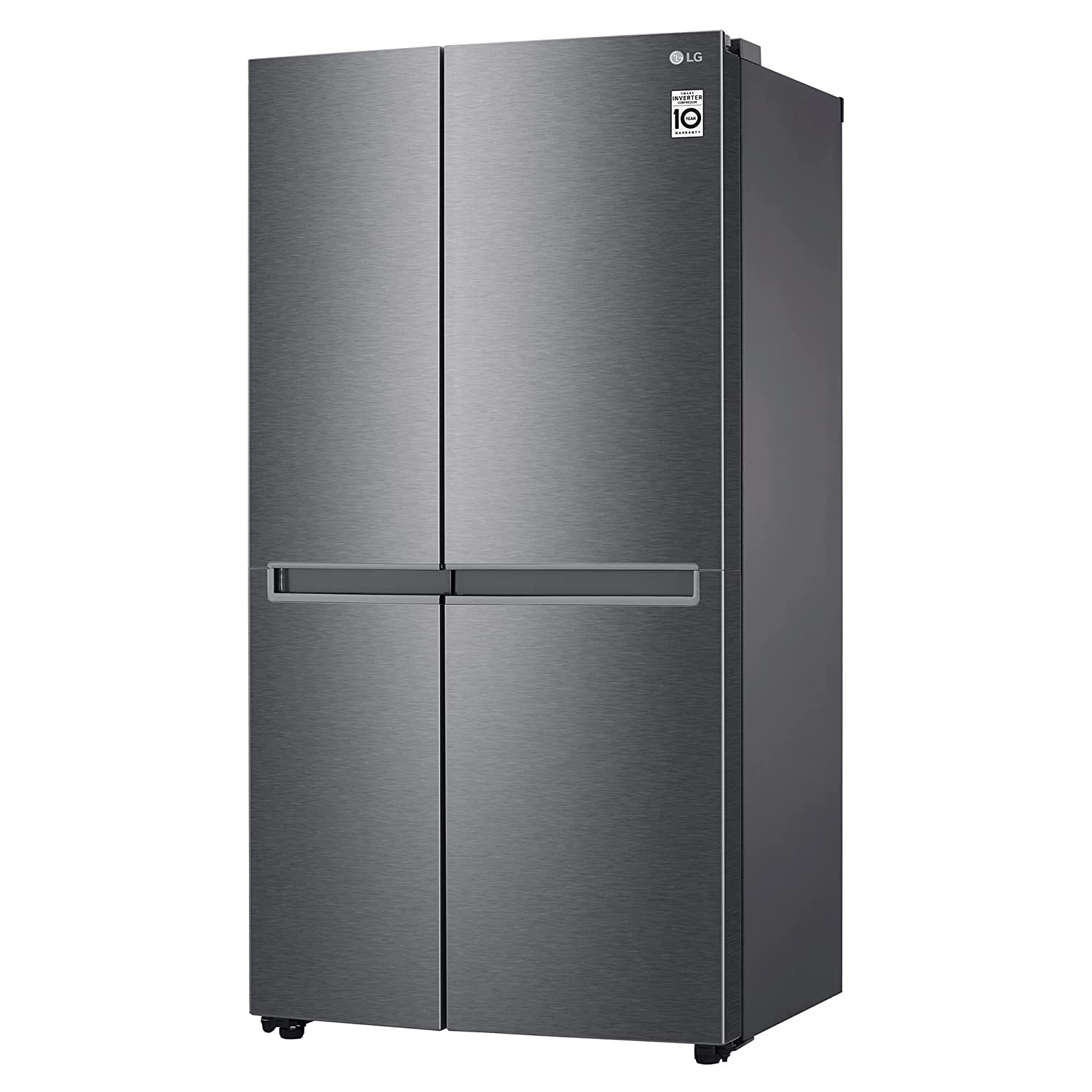 LG 688 L Frost-Free Smart Inverter Compressor Side-By-Side Refrigerator (GC-B257KQDV, Dark Graphite Steel, Multi Digital Sensors and Express Freezing, 2022 Model)