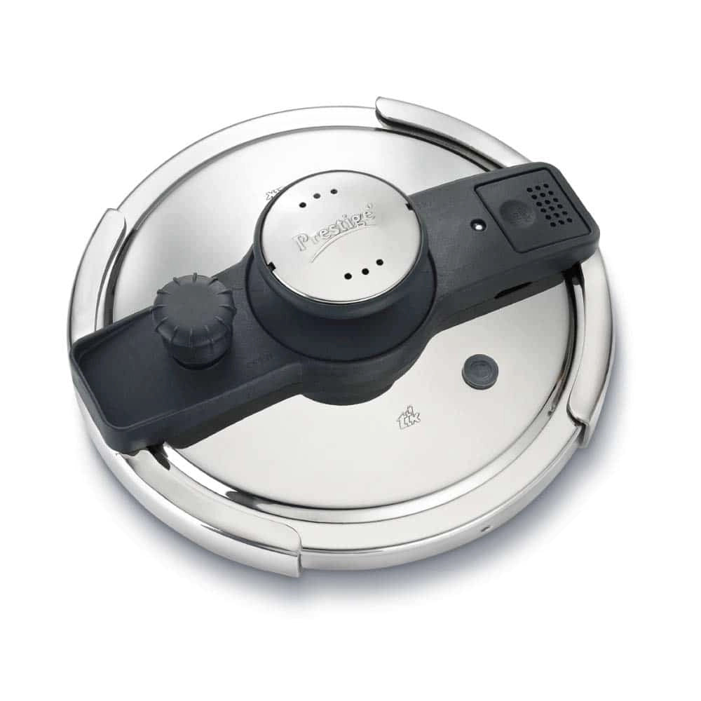 Prestige Clip On Hard Anodized Aluminium Kadai Pressure Cooker Set, 3.5 Litres, 2-Pieces, Charcoal Black