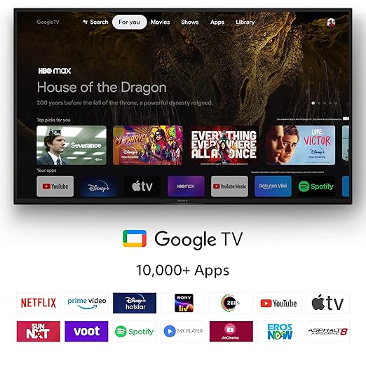 Sony X75L 139cm 4K Ultra HD Smart TV with HDR and Google TV | KD-55X75L 55 | 60 characters