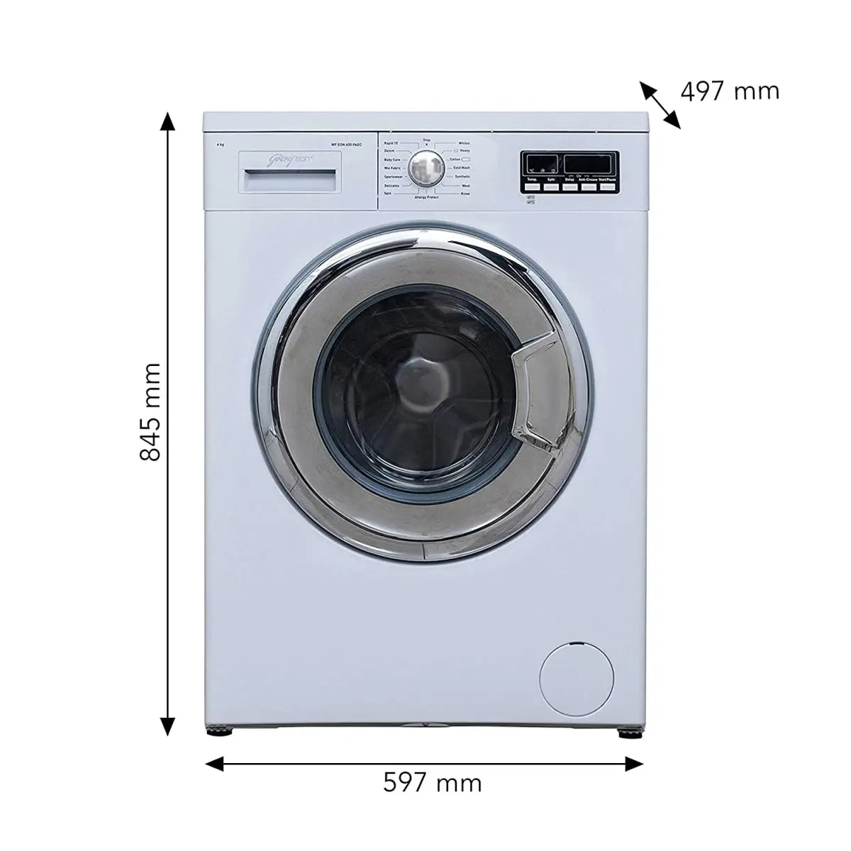 Godrej 6 kg Fully-Automatic Front Loading Washing Machine (WF Eon 600 PAEC, White)