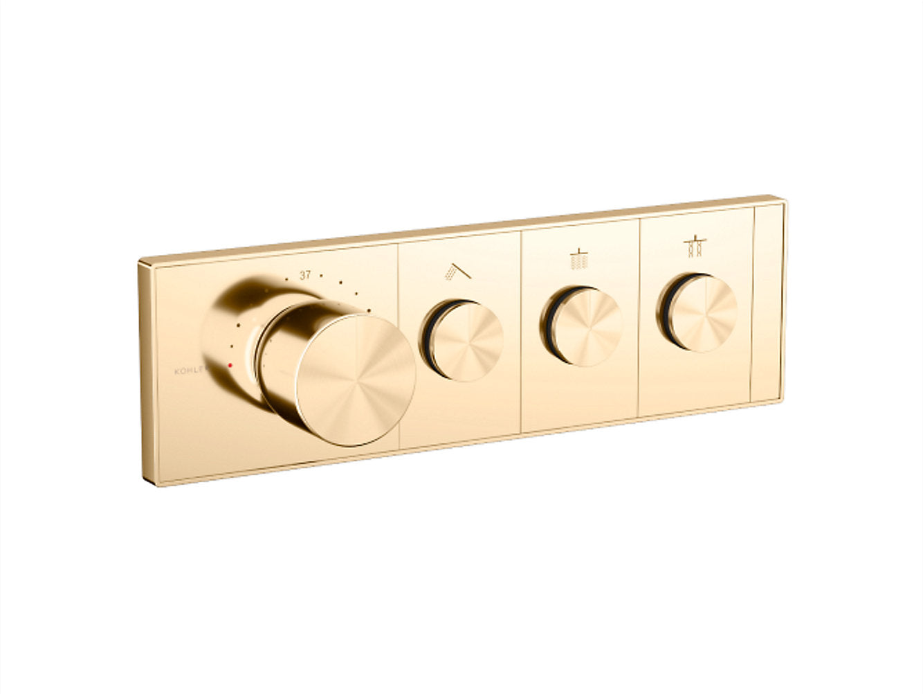 kohler K-26347IN-9-AF Recessed thermostatic mechanical 3 outlet trim in french gold