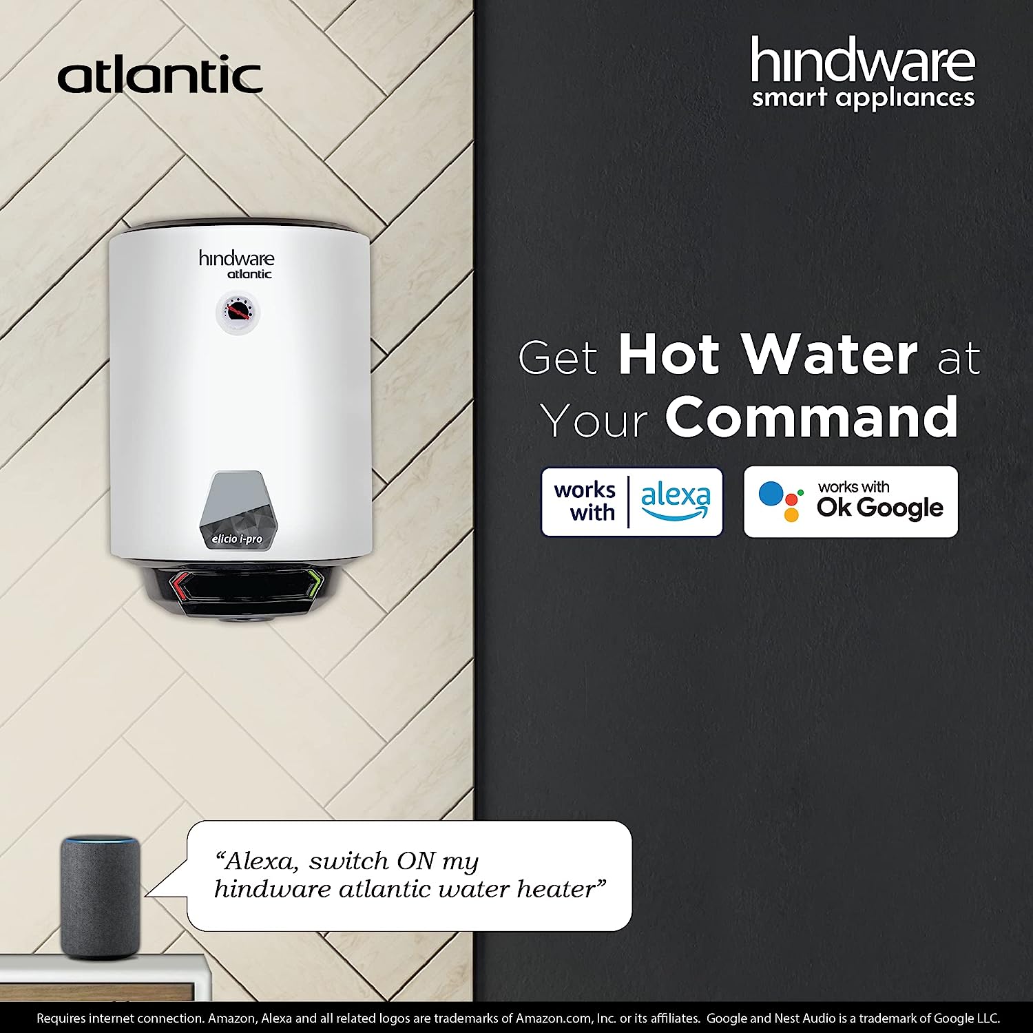 Hindware Atlantic Elicio Ipro 25 L Water Heater| 5-Star White