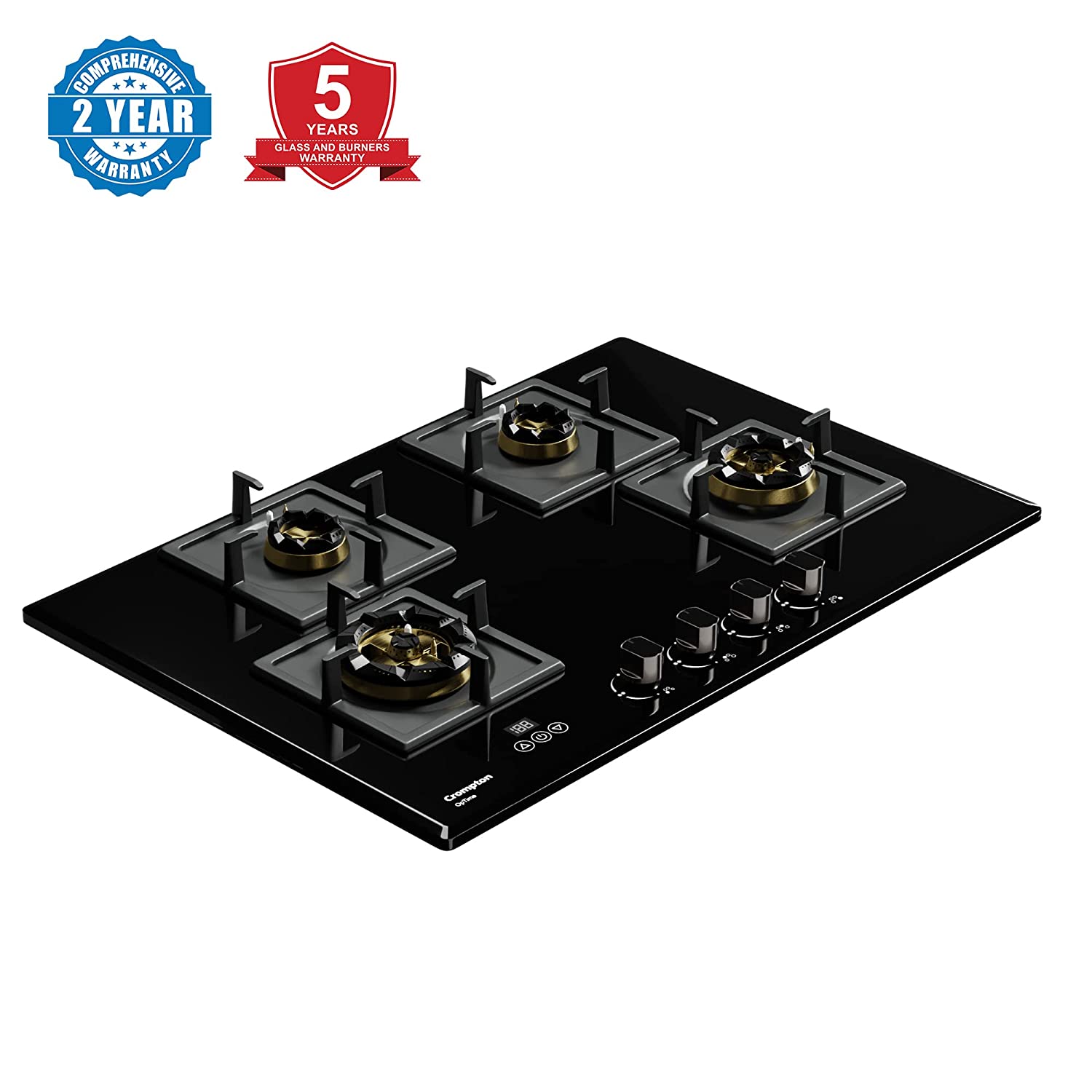 Crompton OpTime Gas Hob 78cm 4burner MBLK