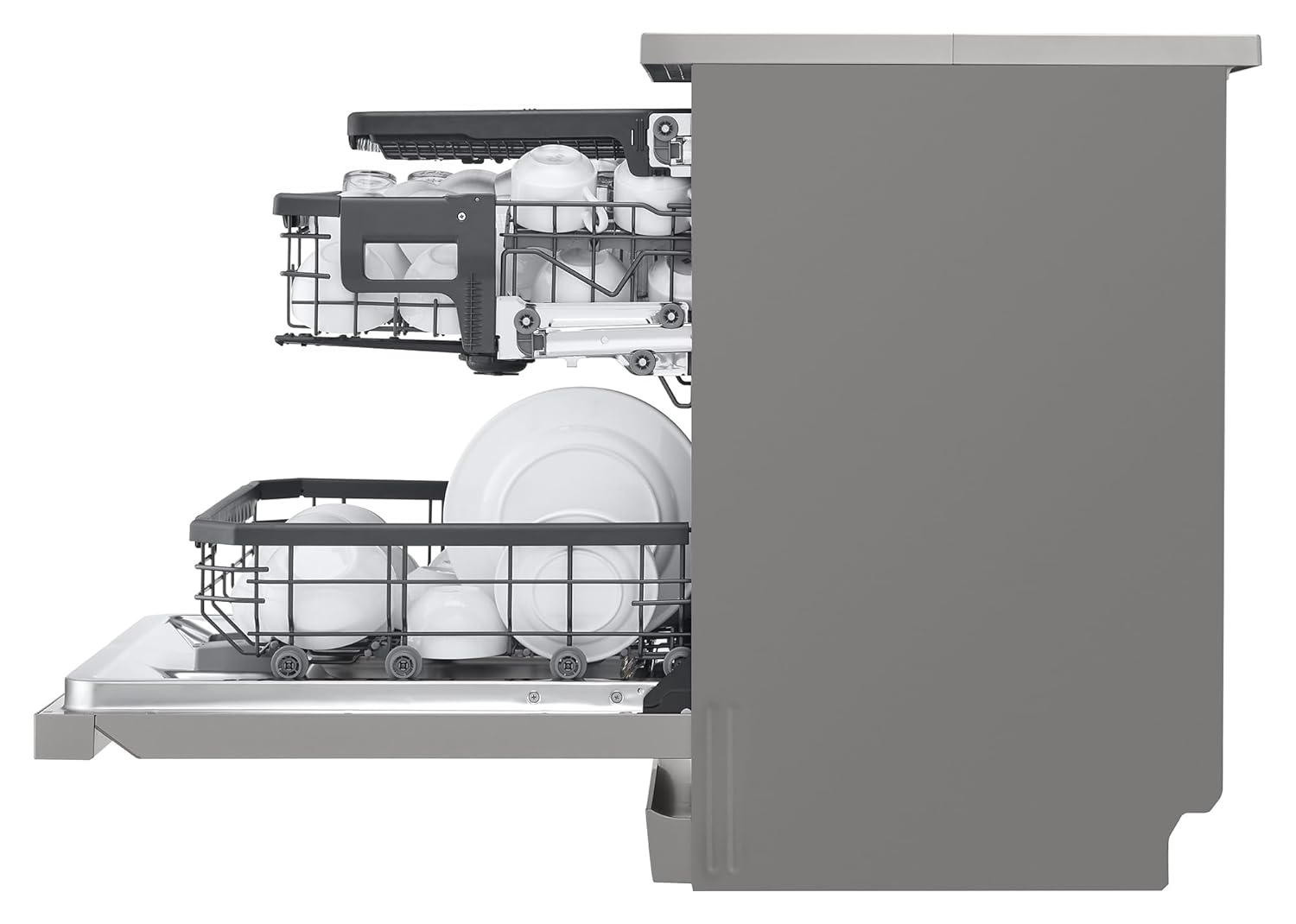 LG DFB435FV 15-Place Dishwasher: Powerful Cleaning for Big Loads