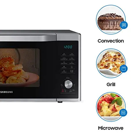 Samsung 32 L Convection Microwave Oven (MC32A7035CT/TL, Neo stainless silver, SlimFry)