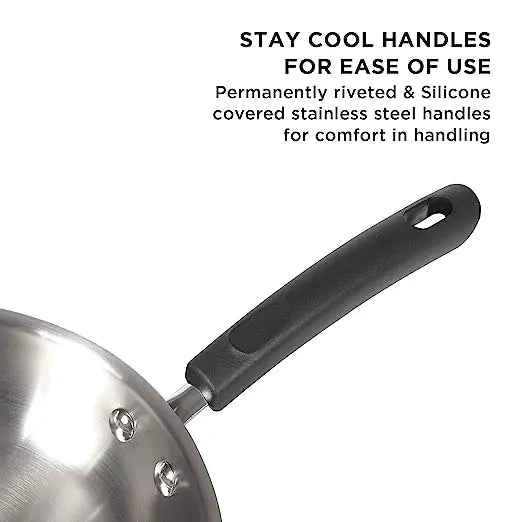 Meyer Centennial Stainless Steel Fry Pan Induction Base 70637 22cm Blue Diamond