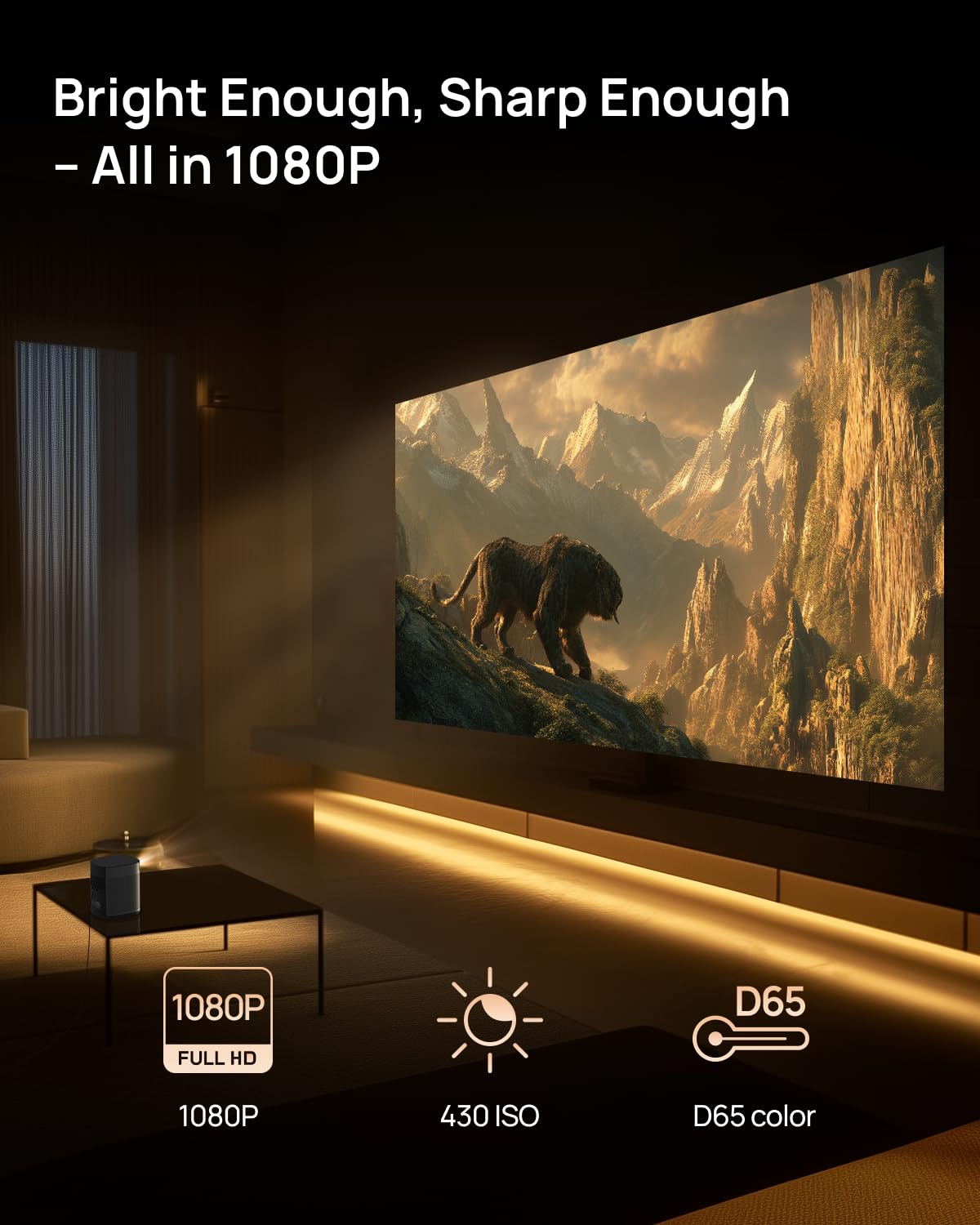 XGIMI MoGo 2 Pro (New) 1080P Portable Projector with Google TV, Netflix, WiFi & Bluetooth