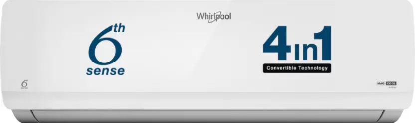 Whirlpool Convertible 4-in-1 Cooling 2023 Model 1.5 Ton 3 Star Split Inverter 6th Sense Technology AC - White  (Magicool 15T 3S INV S3K1PP0 (SAI17P33MCP0), Copper Condenser)