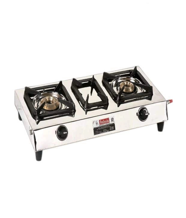 Padmini Gas Stove, 2 Burner, Silver (CS-202)