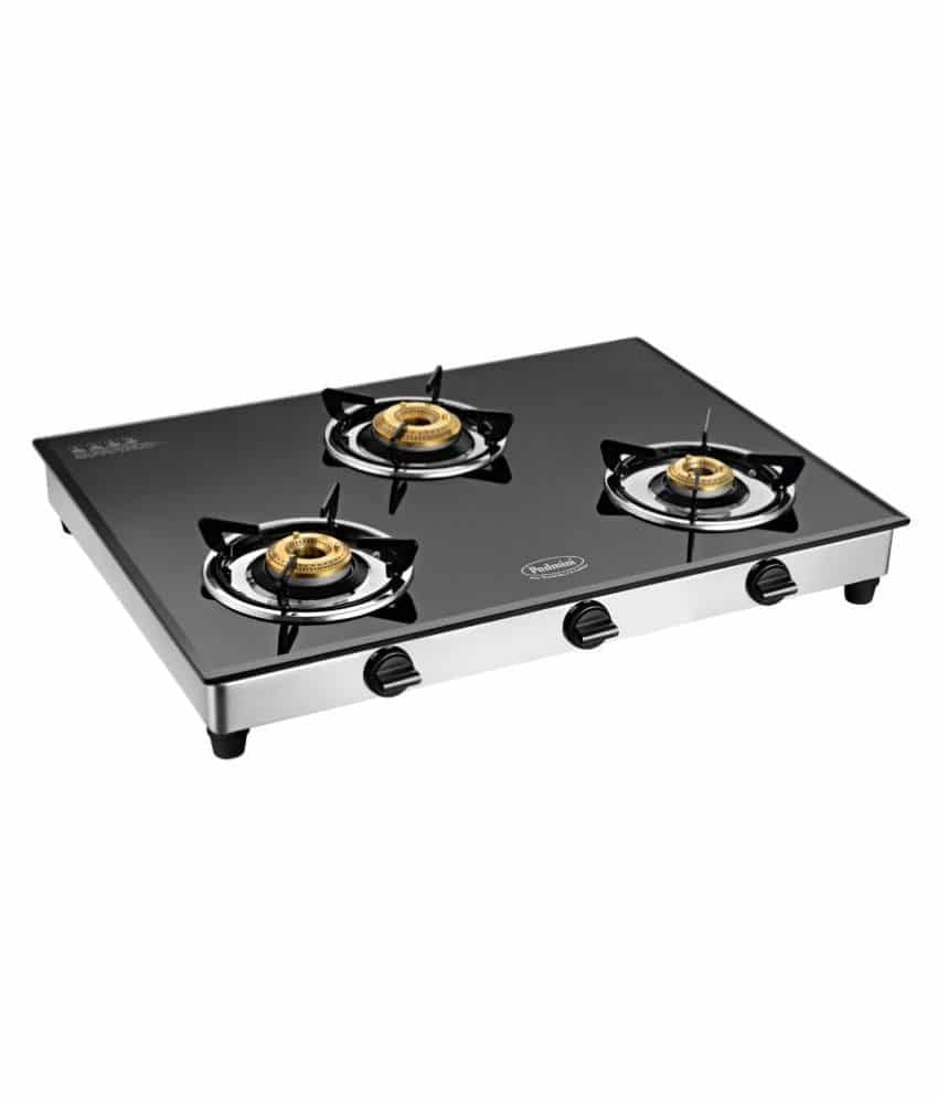 Padmini Three Burner Gas Stove - CS 321 GT XL Auto