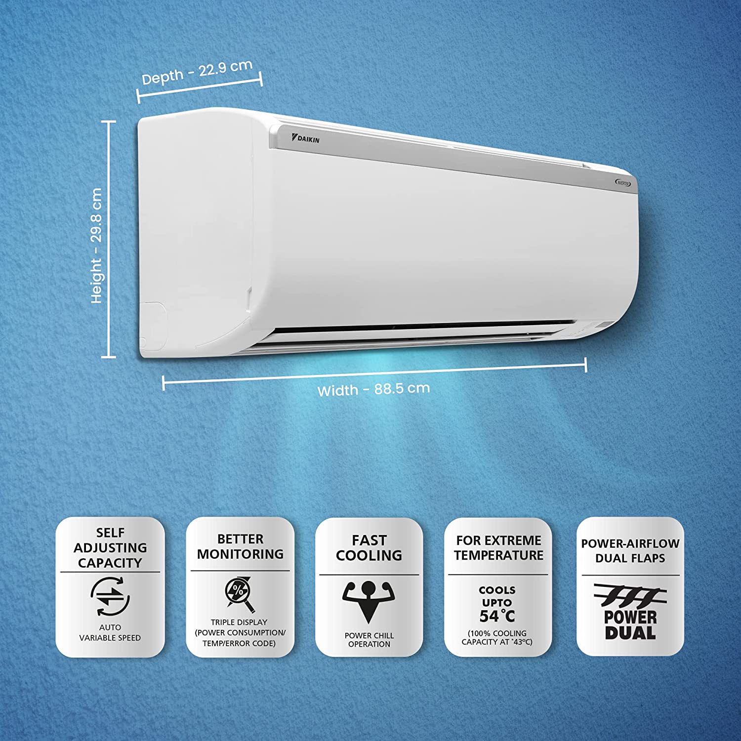 Daikin Inverter Split Ac ‎MTKM50U 1.5 Ton 5 Star White