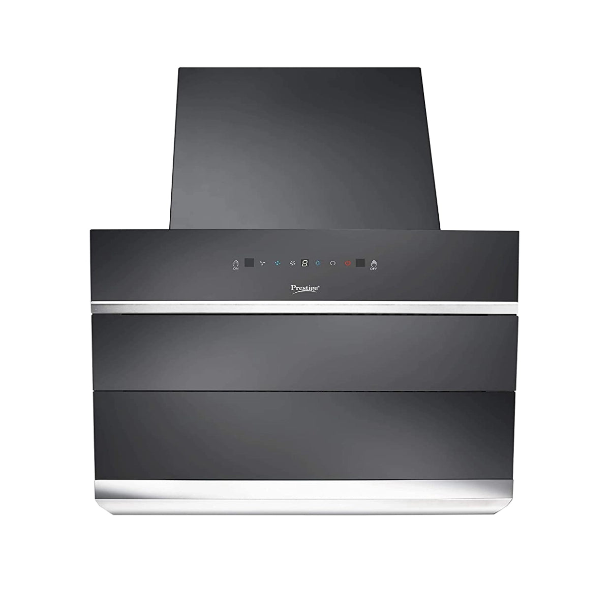 Prestige 60 cm 1100 m??/HR Auto-Clean Angular Kitchen Chimney (AKH 600 MSG, 2 Baffle Filters, Touch Control, Black)