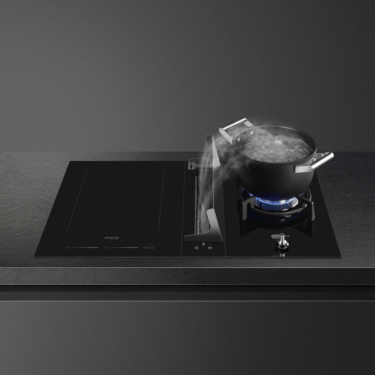 Smeg PV331CN Gas Hob: Stylish 1-Burner Cooktop with Flame Failure Safety Feature