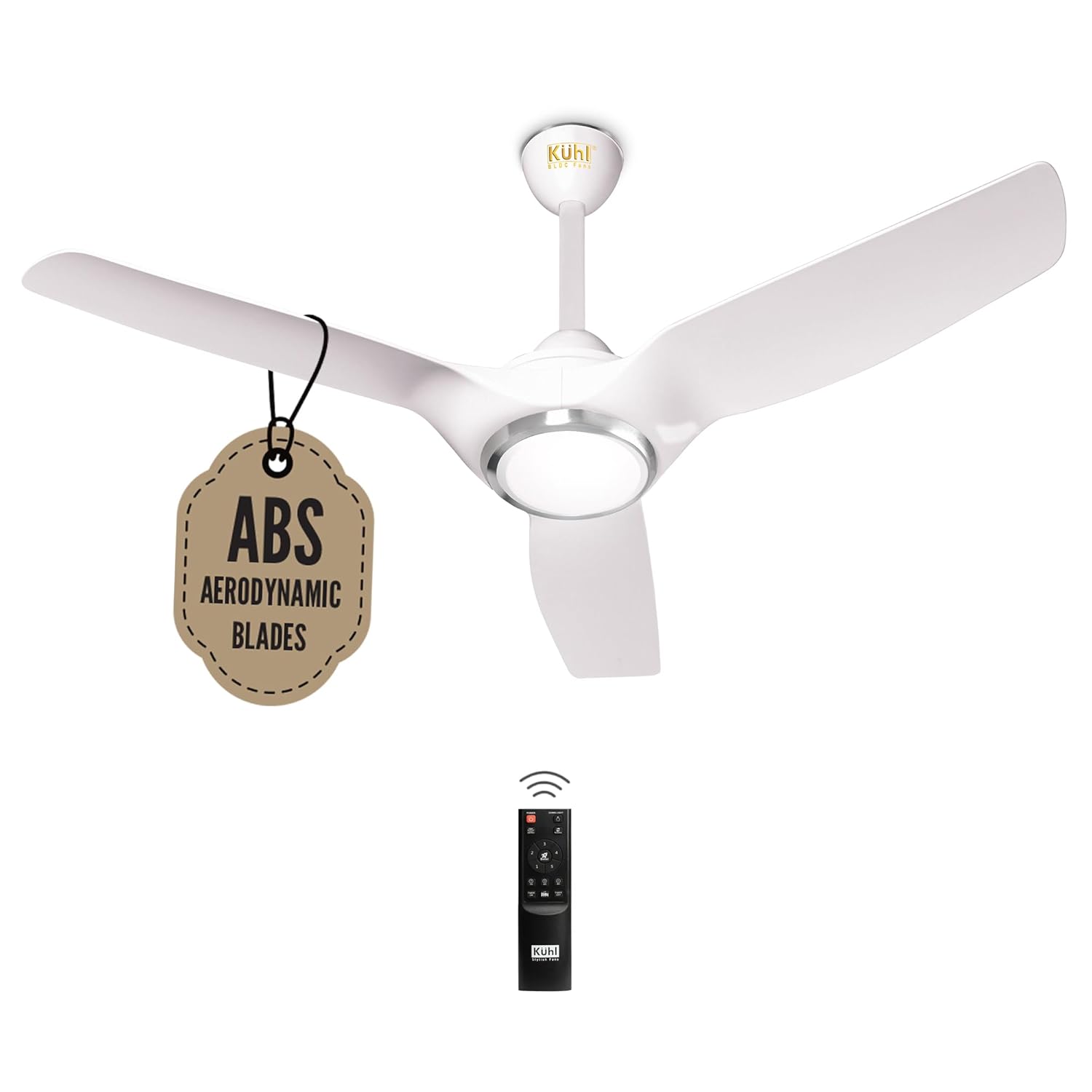 KUHL Meridian M1 1200MM BLDC Ceiling Fan: 65% Power Saving, Remote Control, BEE 5 Star & ISI Marked, High Air Flow, Down Light & Reverse Mode