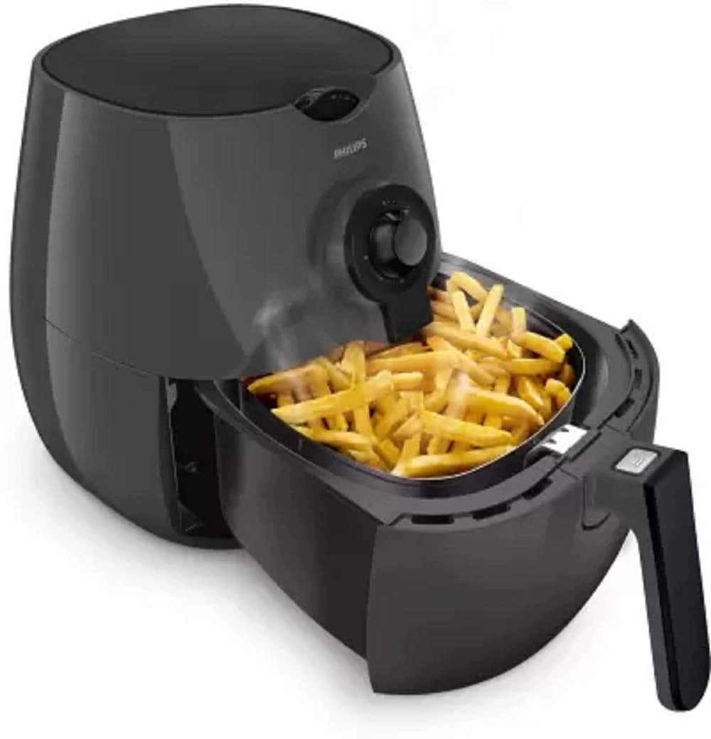 Philips HD9216/43 Electric Fryer with Rapid Air Technology for Healthy Cooking, Baking and Grilling Air Fryer (1.2 L, 1000- Watts) Black