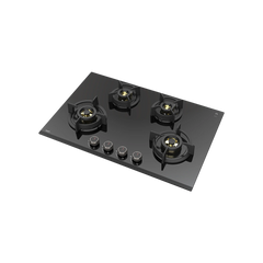 Kaff Ashford ASF784 78 cm Black Glass Built-in Gas Hob