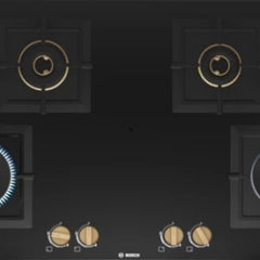 Bosch PNF9B6F20I 90 cm Black 4 Burner Built-in Glass Gas Hob