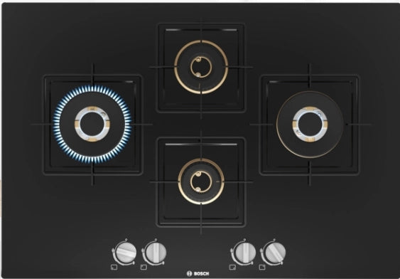 Bosch PNI7B6F10I Automatic Black Glass Hob 4 BURNER 75cm