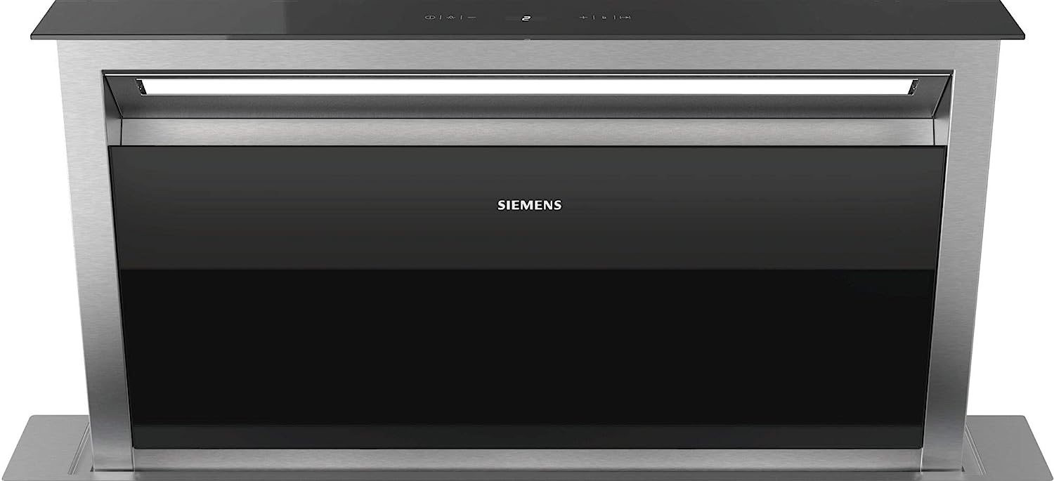 Siemens Downdraft hood 90 cm clear glass black printed LD97AA670B