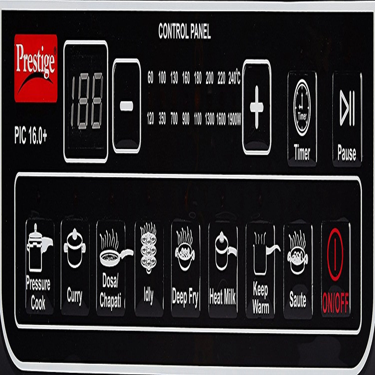 Prestige 1900-Watt Induction PIC 16.0+ (Black)