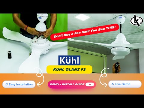 KUHL Glanz F3 1400mm ஸ்டைலிஷ் பவர் சேவிங் BLDC சீலிங் ஃபேன் வித் ரிமோட் | டவுன் லைட் | 30W | 5 ஸ்டார் | அதிக காற்று ஓட்டம் | குறைந்த சத்தம் | IoT – மொபைல் &amp; அலெக்சா வழியாக இயக்கவும் | ரிவர்ஸ் மோட் | தேக்கு