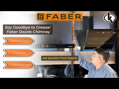 Faber Chimney HOOD DAZZLE BLDC FL HC BK 90 Touch & Gesture with Remote control